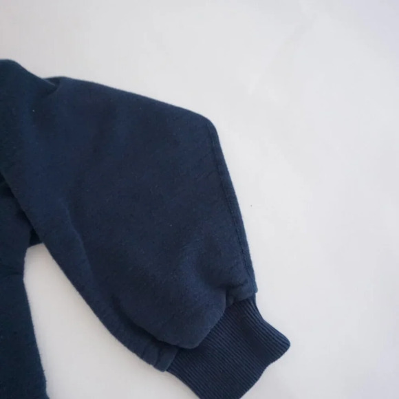 Vintage '90S Non-Fiction Navy 100% Cotton Crew Neck Sweater S - Picture 4 of 9